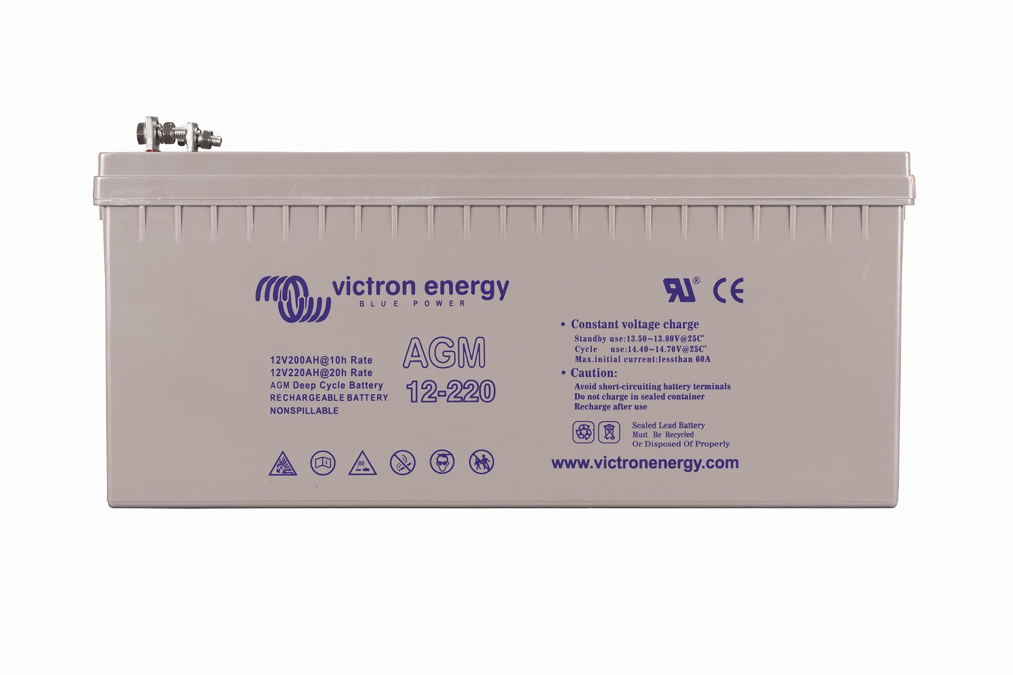 Victron 12V/220Ah AGM Deep Cycle Battery (M8) BAT412201085