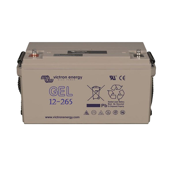 Batterie 12V/265A GEL Deep Cycle PANEL SOLAIRE à décharge lente ( Inserts  M8 )